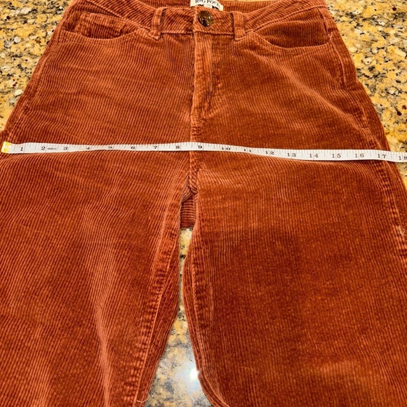 RAG POETS WOMENS SIZE 25 WAIST CROPPED CORDUROY PANTS RUST COLOR - Picture 13 of 16